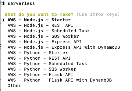 Serverless v3βで追加されたserverlessコマンド