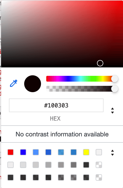DevToolsで確認できるカラーピッカー