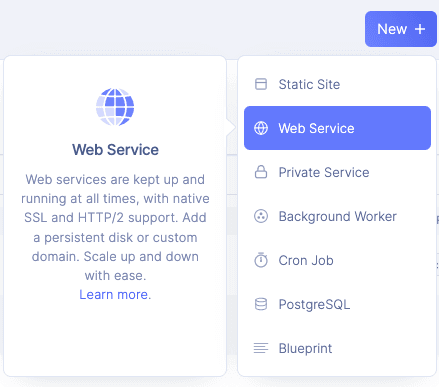 Renderでホストできるもの